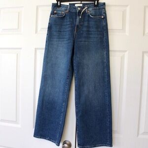 NWT Zara Premium Denim Collection Culottes in Malibu Blue